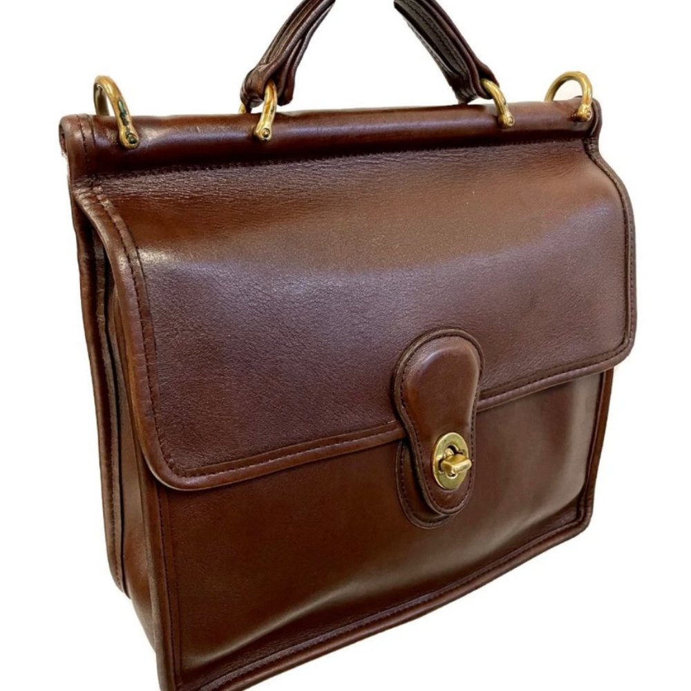 Vintage 90's Coach 9927 WILLIS Chocolate Brown Leather Crossbody Bag